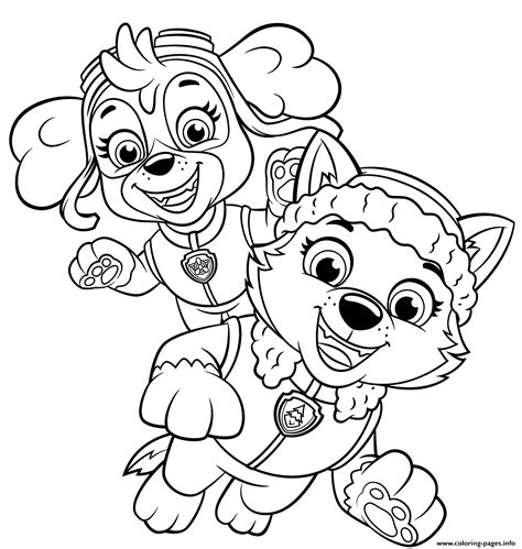 skye coloring page|everest and skye coloring pages.